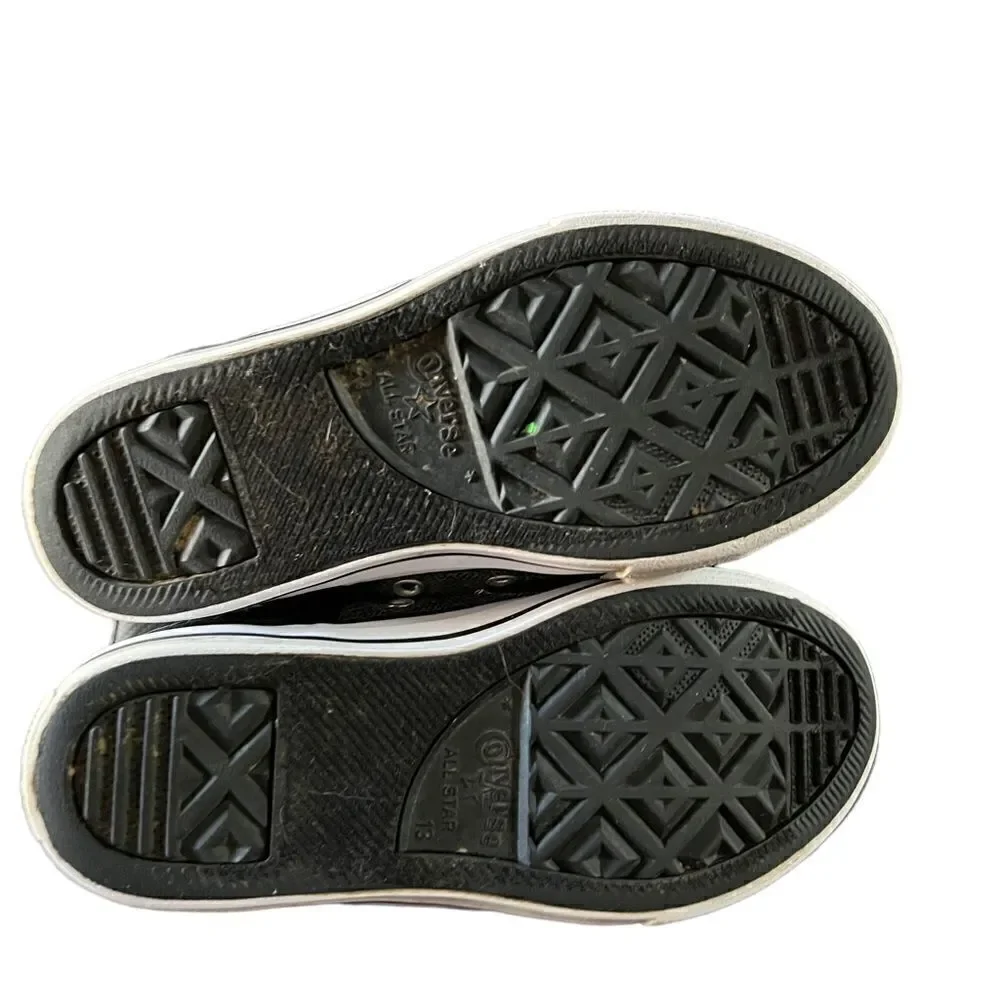 Converse All Stars high top black and gray lace up‎ sneakers size 13
